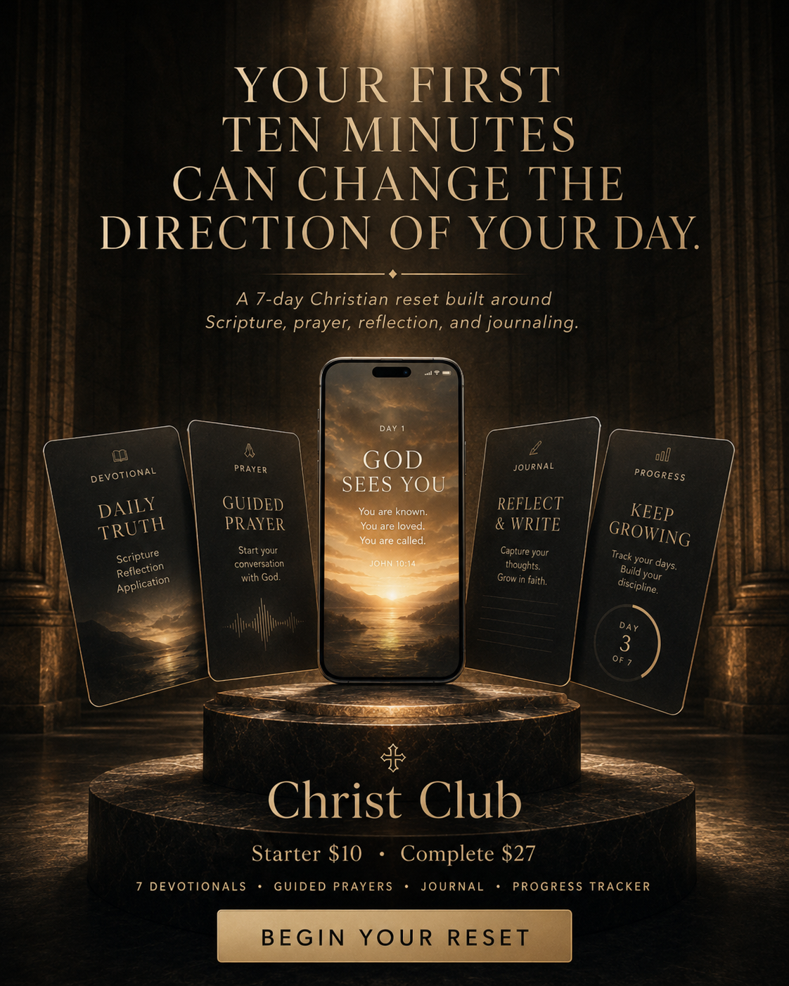 Christ Club app, devotional, prayer and journal experience